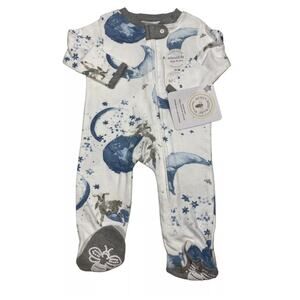 Burt's Bees Baby Sleeper Gender Neutral Stars & Moon 0-3 Months Organic Cotton